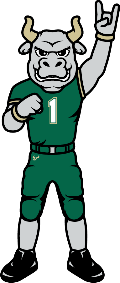 South Florida Bulls 2022-Pres Mascot Logo v2 diy DTF decal sticker